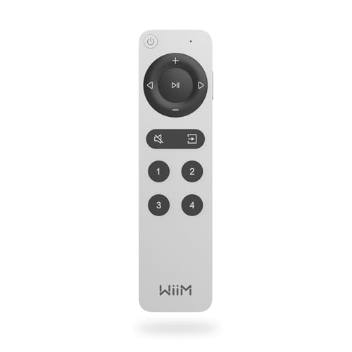 WiiM Voice Remote 2 for WiiM Music Streamers and Amplifiers | Push-to-Talk, 4 Smart Preset Buttons | Rechargeable Battery | Sleek Aluminum Design |