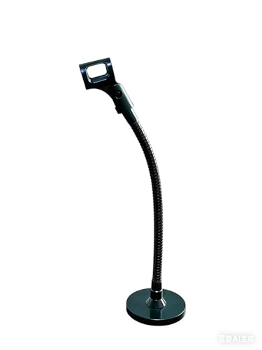 Gooseneck Microphone Stand for Podium, Adjustable 13 inch Flexible Goose neck Mic Holder Clip for Table Heavy Duty,Pulpit Mic Desktop Moun,Phone