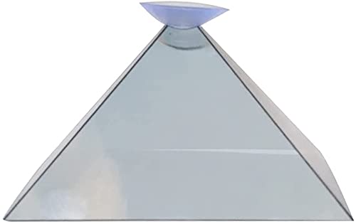 1 Piece 3D Hologram Display Pyramid 3D Hologram Projector Video Pyramid Stand for Smart Mobile Phone, Product Display, Animated Characters, Personal