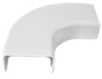 WireTrak Cable Raceway on a Roll - Flat 90 Degree Elbow - 1.5” Width - 0.75” Height - Paintable White PVC Plastic - TV Wire Concealer - Plastic Wire