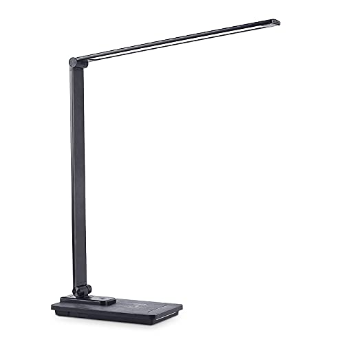 Moremili Desk Lamp with USB Charging Port: Power Strips with Surge Protection - 1 Type-C, 1 USB-A Charging Port, 2 AC Power Outlets, Desk Lamps