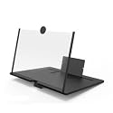 Mobile Phone Magnifier - Ultra-HD Screen Magnifier for Easy TV Viewing Orientation for Landscapes (Black)