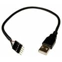 IDC 5 Male (Motherboard Connector, Single Row) to USB 2.0 A Male Adapter Cable