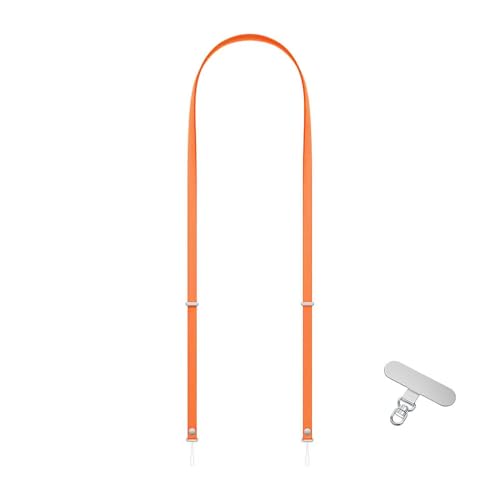Lyivs Phone Lanyard Crossbody Strap for iPhone 17 Series, Adjustable Neck Holder with Magnetic Strap & Quick Release (Orange)