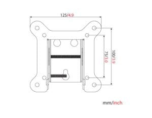 Tilting Flat Panel Wall Mount Bracket for LCD,LED Monitors, TVs & Touchscreens 13" to 27"