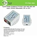 Tycon Power TP-POE-1824 Converter PoE 802.3af/at, output 12W, 18/24VDC
