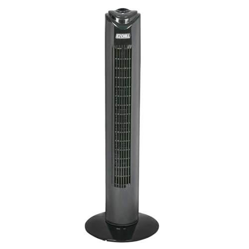 EZ-CHILL 32" 3-Speed Oscillating Portable Tower Fan, 90 Degree Oscillation, Portable Built-in Carry Handle, Quiet Operation, MTTF-32
