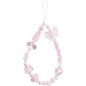 Yxinjy Mobile Phone Chain Strap Cute Bow Heart Head Star Flower Heart Beaded Phone Case Charm Beaded Mobile Lanyard Wrist Strap Pink Anti-Lost String