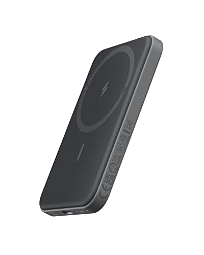 Anker 621 Magnetic Portable Charger (MagGo), 5,000mAh Wireless Power Bank with USB-C Cable, Magsafe-Compatible Battery Pack for iPhone 16/15/14/13/12