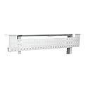 Stand Up Desk Store Under Desk Cable Management Tray Black Horizontal Computer Cord Raceway and Modesty Panel (White, 51")