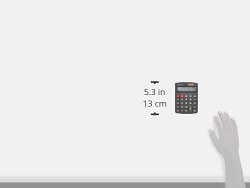 Amazon Basics LCD 8-Digit Desktop Calculator, Portable and Easy to Use, Black, 5-Pack