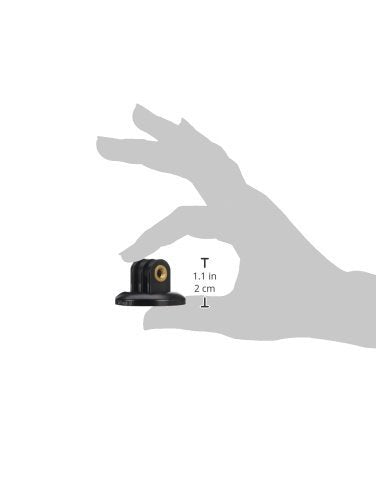 Fotodiox GoTough Black Tripod Adapter Version 2 - Metal 1/4”-20 Tripod Adapter Compatible with GoPro HERO3, HERO3+, HERO4, HERO5, HERO6, HERO7 2-Prong