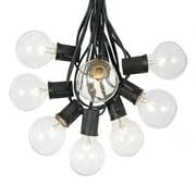 25 Foot G50 Outdoor Patio String Lights with 25 Clear Globe Bulbs - Indoor Outdoor String Lights - Market Bistro Café Hanging String Lights - C9/E17