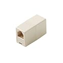 Memotronics RJ11 Phone Line Coupler (2 Sockets), Ivory, for Extending Phone Cords