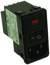 PS0S0SSX0, AC Power Entry Module, AC C14 Conn, Receptacle, Male Blades, Panel Mount