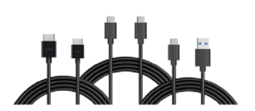 cocopar 6 feet Mini HDMI to HDMI Cable& USB-C Cable& USB A to C Cable