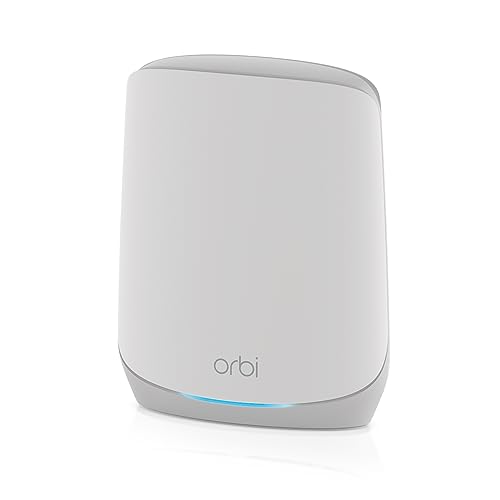 NETGEAR Orbi Whole Home Tri-Band Mesh WiFi 6 Add-on Satellite (RBS760) - Works with Your Orbi WiFi 6 System - Security Features - Adds Coverage up