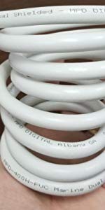 MPD Digital I MPD-400 PVC Superflex Coax Cable I PL259 UHF Male Connectors I Ultra Low Loss for Ham, VHF, RF, CB Radio I Made in the USA I White, 25