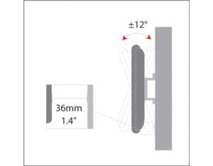 Tilting Flat Panel Wall Mount Bracket for LCD,LED Monitors, TVs & Touchscreens 13" to 27"