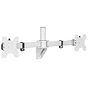 VIVO Premium Dual Ultra Wide LCD LED 27 to 38 inch Monitor Wall Mount, Heavy Duty, Telescoping Arms, Flush Wall Setup, Fits 2 Screens, White
