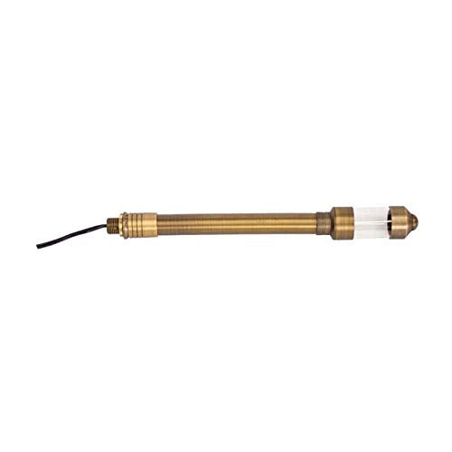 VOLT Parasol 12V Brass Mini Path Light (13" Tall, 7" Shade) with 3W 2700K Warm White G4 LED Bulb for Low Voltage Landscape Lighting on Outdoor