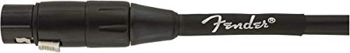 Fender Professional Series Microphone Cable, Guitar Cable, Guitar Accessories, XLR, Black, 25ft