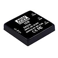 DKE15A-15, DC-DC Converter, 2-Out 15V/-15V 50-500mA 15W, 9-18VDCin, 5-Pin