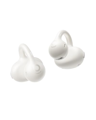 Baseus Bass BC1 Open Ear Earbuds Clip-On Headphones, Open-Ring Comfort with Tri-Curve Snug Clip, Powerful Sound with SuperBass, 4-Mic Clear Calls