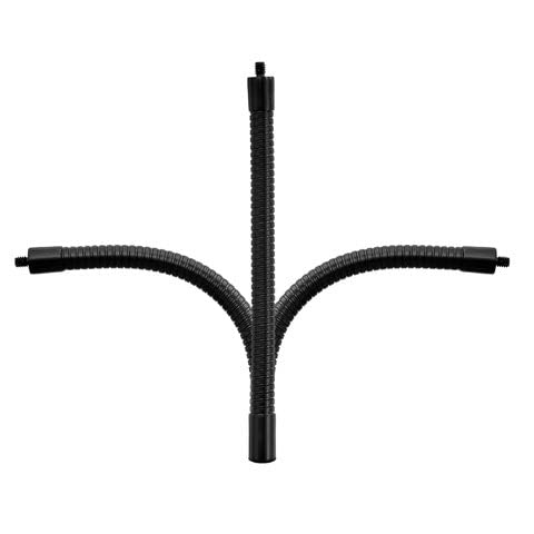 GRIFITI Nootle Flexible Metal Black Gooseneck Arm Flex Leg Stand 1/4 20 Threaded Male Female Goose Neck for Camera, Clamps, Microphone, Phone Holder