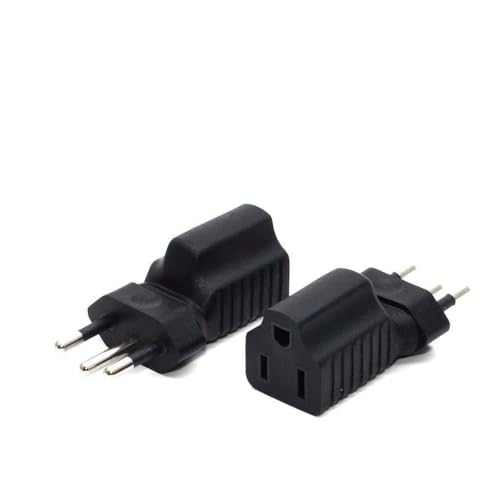 Tekit Brazil US Plug Adapter Power Converter,USA 3 ProngNEMA 5-15R Female Receptacle to Brazil 3 Prong Male Electrical Adapter,Brazil to US 3 Prong…