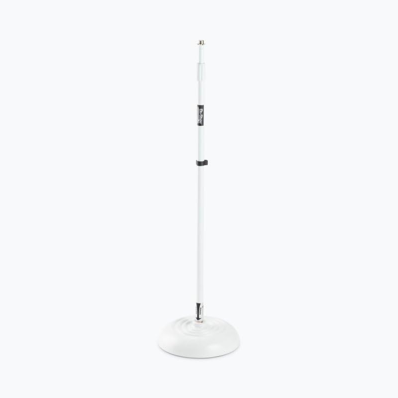 OnStage On-Stage MS7201QTR Quarter Turn Round Base Microphone Stand, White