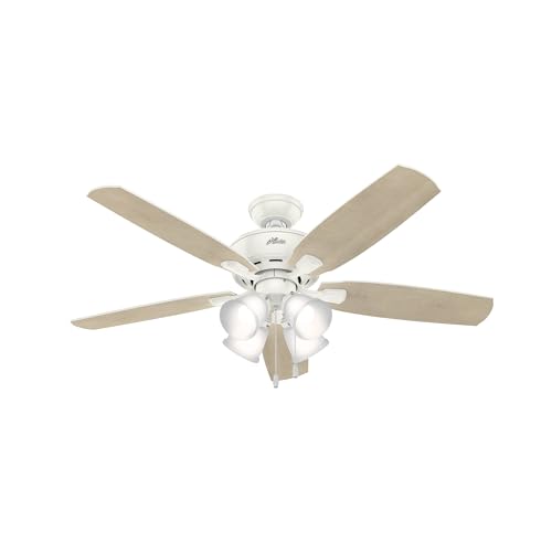 Hunter Amberlin, Indoor, Ceiling Fan, with LED Lights, 52 inch, Fresh White