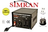 Simran AC-100 Step Up/Down Voltage Converter Transformer 110V/220V - 100 Watts