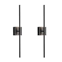KUZZULL Wall Sconces Set of Two Matte Black Wall Light Fixtures Wall Lamp with Led 3000K 12W Sconces Wall Lighting Wall Lights Sconces Wall Decor Set
