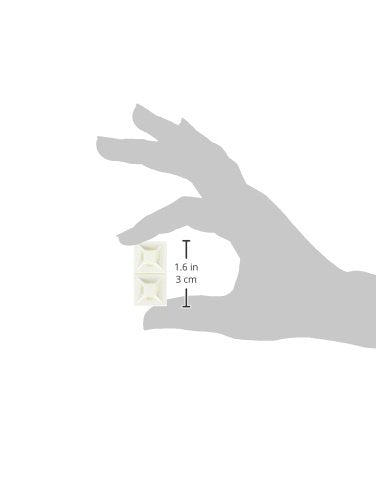 Panduit ABMM-A-D Cable Tie Mount, Adhesive Backed, 4-Way, ABS, White (500-Pack)