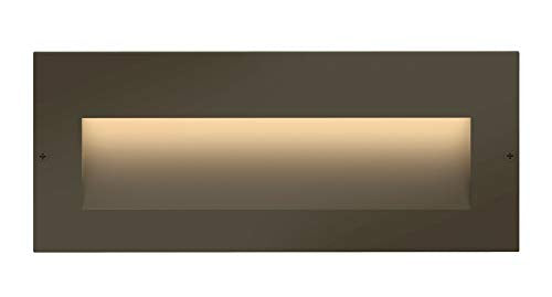 Hinkley Taper 1565BZ Wide Horizontal 12v Landscape Step Light, Aluminum, Low Voltage, Recessed Mount, Integrated LED, Safe for Wet Conditions, Bronze
