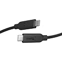 Plugable 10Gbps USB C to USB C Cable, 3.3 feet (1 Meter), 5A, USB-IF Certified, USB 3.1 Gen 2 Type-C - Driverless