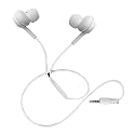 The Voice Wired Stereo Earbuds with Microphone, Ergonomic Comfort Design with Braided 4-Foot Cable (White)