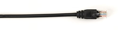 Black Box CAT6 250-MHz Molded Snagless Patch Cable UTP CM PVC BK 3FT 25-PK
