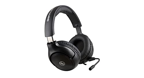 IOGEAR Kaliber UNIKOMM Universal Headset - 50mm Max Bass Drivers - 4-Way Swiveling Noise Isolating Earcups w/Memory Foam - Built-in Volume Control