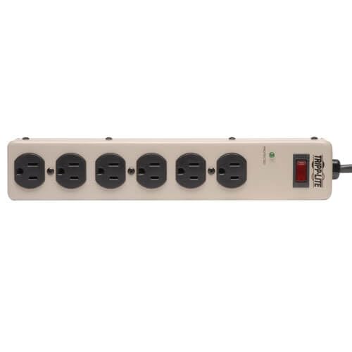 Tripp Lite 6 Outlet Surge Protector Power Strip, 6ft Cord, Commercial-Grade, Metal, (PM6SN1)