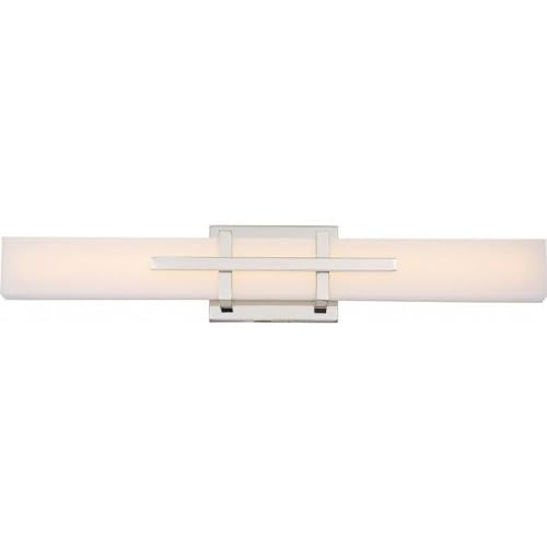 Nuvo Lighting 62/872 Contemporary Modern Two Light Vanity from Grill Collection in Polished Nickel Finish