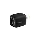 Belkin 45W Dual USB C Charger Block, PD3.0 w/ GaN - Super Fast Charging - Samsung Galaxy S25, Apple iPhone 17, Air, Pro, Pro Max, iPad, MacBook