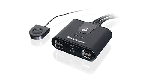IOGEAR USB 2.0 4x4 Peripheral Switching Hub - 4 PC Share To 4 USB Devices - Up To 480Mbps - Mobile Devices Charging - Mouse/Keyboard - Printer