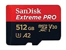 SanDisk microSD 512GB Extreme PRO Memory Card with Adapter Works with DJI Mini 4 Pro Action Drone (SDSQXCD-512G-GN6MA) A2 UHS-I U3 4k Bundle with 1