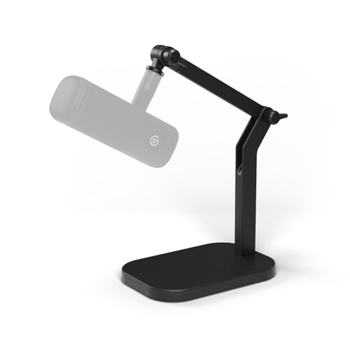 Elgato Wave Desk Stand - Adjustable Mounting Arm for Microphones, Works, HyperX, Rode, Fifine, Shure and More Mics, Compatible 1/4, 3/8 & 5/8 Thread