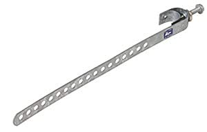 10" Inch Ground Strap Galvanized Water Service 14-10 AWG Ground to Pipe or Antenna Mast Flexible Adjustable Lighting Electrical Power Surge