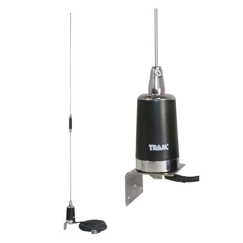 Tram 10280 Pre-Tuned 144MHz-148MHz VHF/430MHz-450MHz UHF Dual-Band Amateur Trunk or Hole Mount Antenna Kit with PL-259 Connector