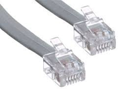 Bistras 50 Ft 4C Telephone Extension Cord Cable Line Wire, for Any Phone, Modem, Fax Machine, Answering Machine, Caller ID, White
