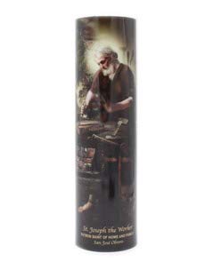Saint Joseph The Worker, LED Flameless Devotion Prayer Candle, Religious Gift, 6 Hour Timer for More Hours of Enjoyment and Devotion! Dimensions